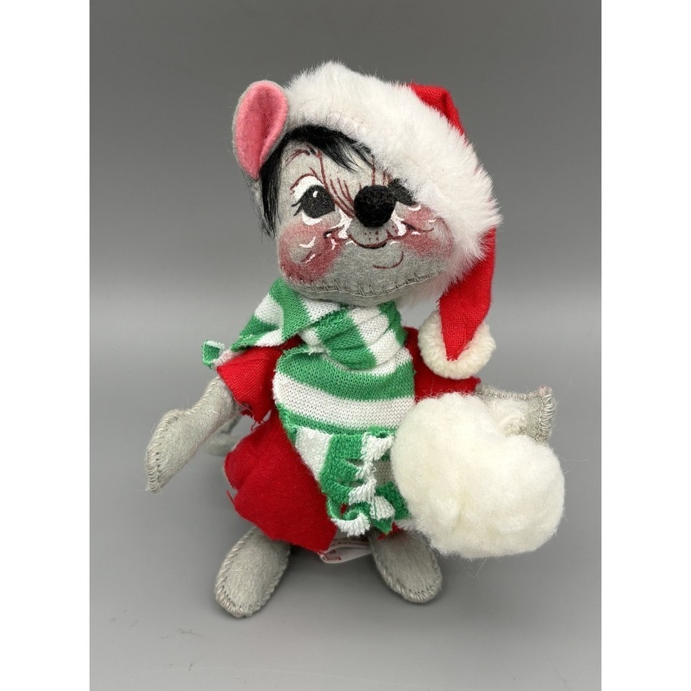 Vintage‎ Annalee 1965 Christmas Santa Mouse Christmas Toy Doll 6"